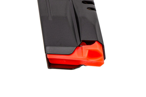 CZ USA full capacity P10 S 9mm 12-round magazine with durable finish and high reliable follower.